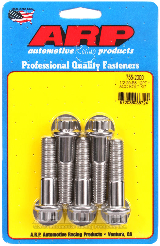 ARP 755-2000 1/2-20 X 2000 12PT SS Bolts