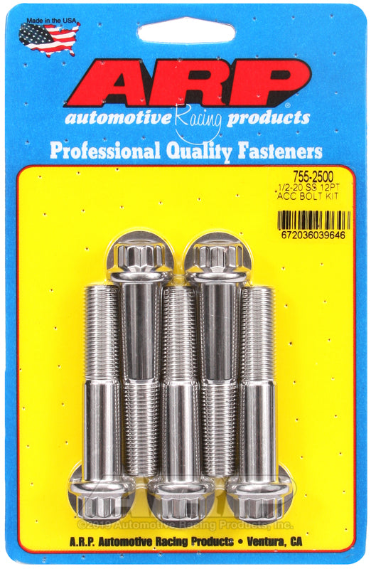 ARP 755-2500 1/2-20 X 2.500 12PT SS Bolts