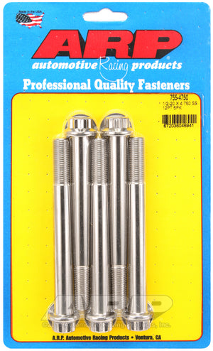 ARP 755-4750 1/2-20 X 4.750 12PT SS Bolts