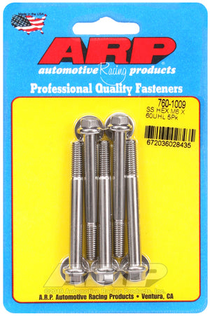 ARP 760-1009 M6 X 1.00 X 60 Hex SS Bolts