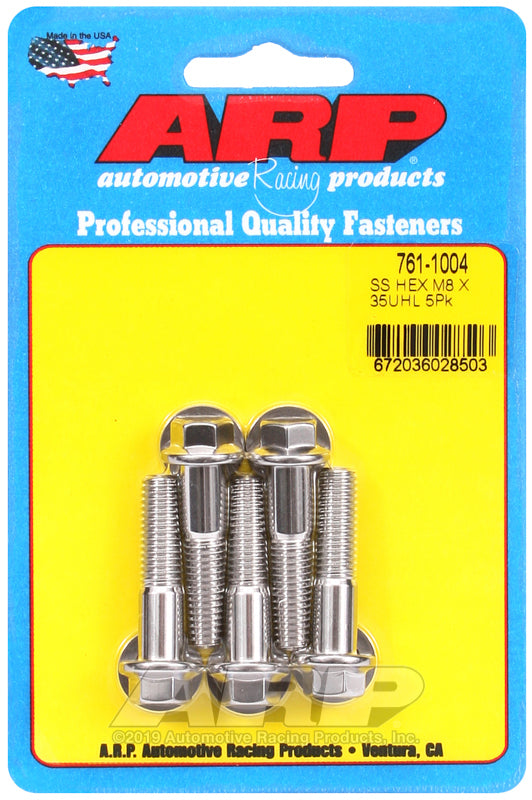 ARP 761-1004 M8 X 1.25 X 35 Hex SS Bolts