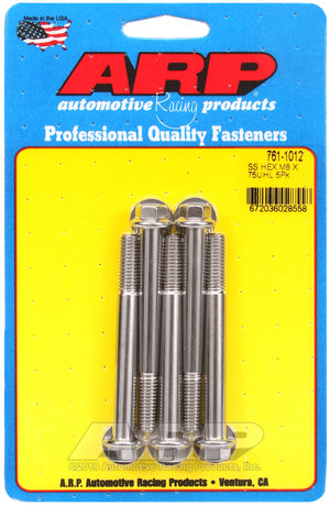 ARP 761-1012 M8 X 1.25 X 75 Hex SS Bolts