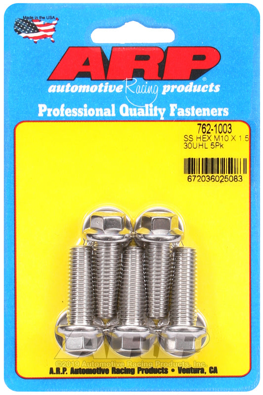 ARP 762-1003 M10 X 1.50 X 30 Hex SS Bolts