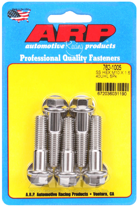 ARP 762-1005 M10 X 1.50 X 40 Hex SS Bolts