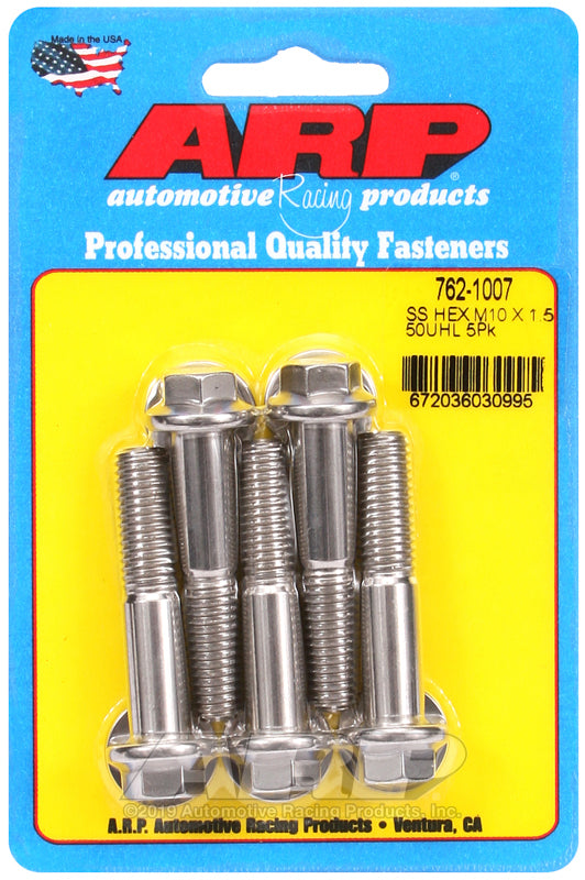 ARP 762-1007 M10 X 1.50 X 50 Hex SS Bolts