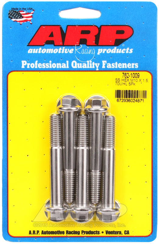 ARP 762-1009 M10 X 1.50 X 70 Hex SS Bolts