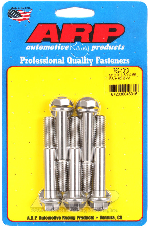 ARP 762-1013 M10 X 1.50 X 65 Hex SS Bolts