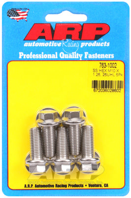 ARP 763-1002 M10 X 1.25 X 25 Hex SS Bolts