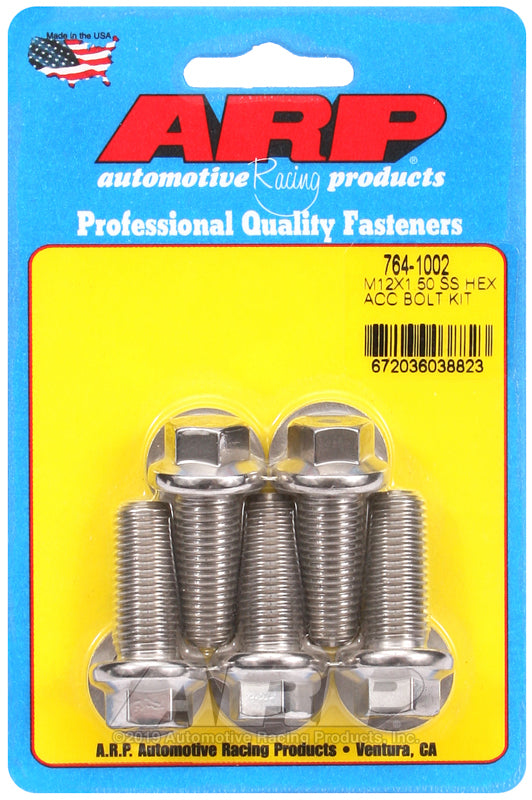 ARP 764-1002 M12 X 1.50 X 30 Hex SS Bolts