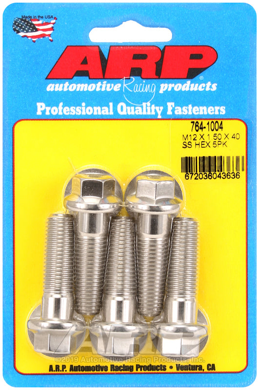 ARP 764-1004 M12 X 1.50 X 40 Hex SS Bolts