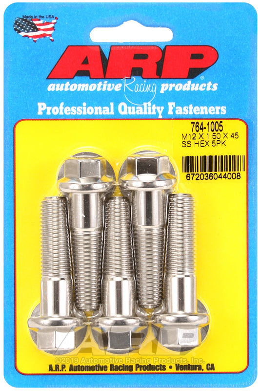 ARP 764-1005 M12 X 1.50 X 45 Hex SS Bolts