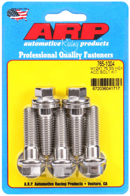 ARP 765-1004 M12 X 1.75 X 40 Hex SS Bolts