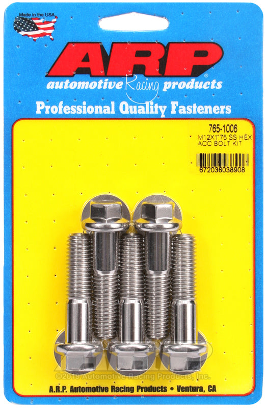 ARP 765-1006 M12 X 1.75 X 50 Hex SS Bolts