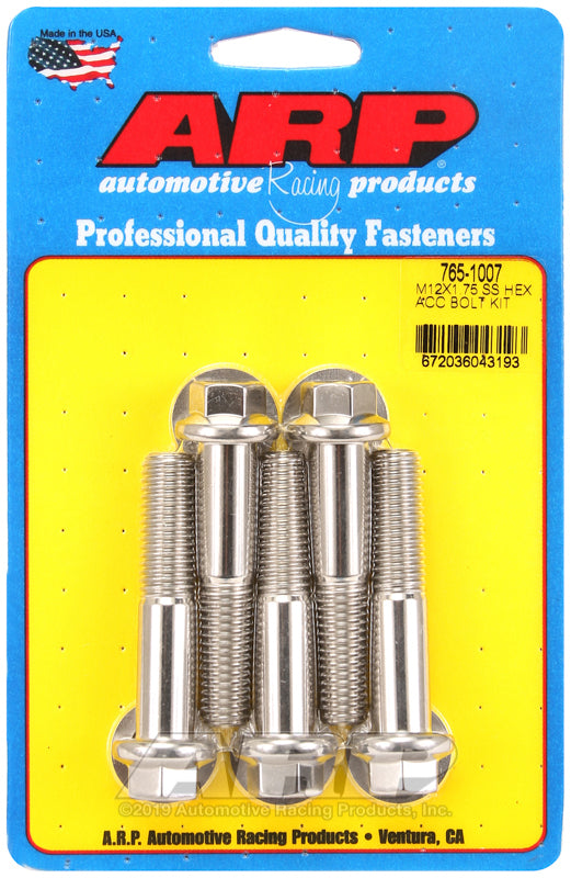 ARP 765-1007 M12 X 1.75 X 60 Hex SS Bolts