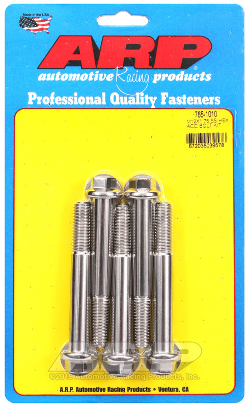 ARP 765-1010 M12 X 1.75 X 90 Hex SS Bolts