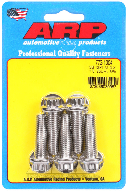 ARP 772-1004 M10 X 1.50 X 35 12PT SS Bolts