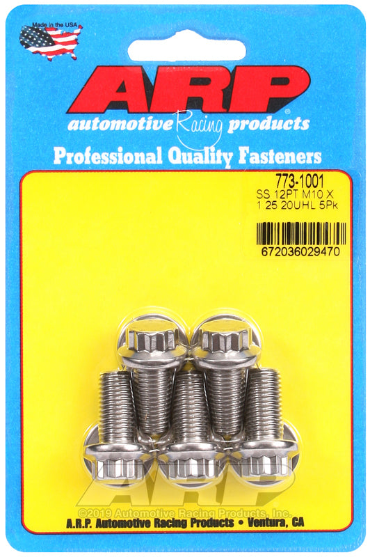 ARP 773-1001 M10 X 1.25 X 20 12PT SS Bolts