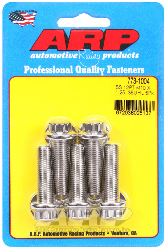 ARP 773-1004 M10 X 1.25 X 35 12PT SS Bolts