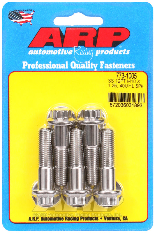 ARP 773-1005 M10 X 1.25 X 40 12PT SS Bolts