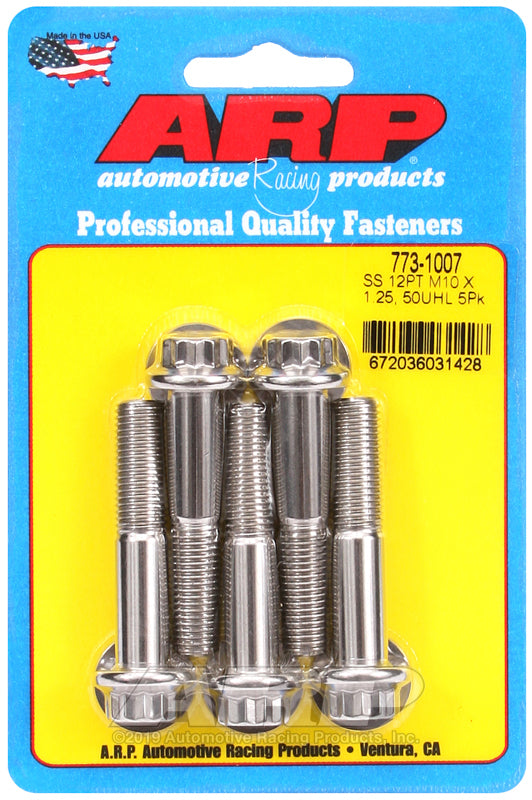 ARP 773-1007 M10 X 1.25 X 50 12PT SS Bolts