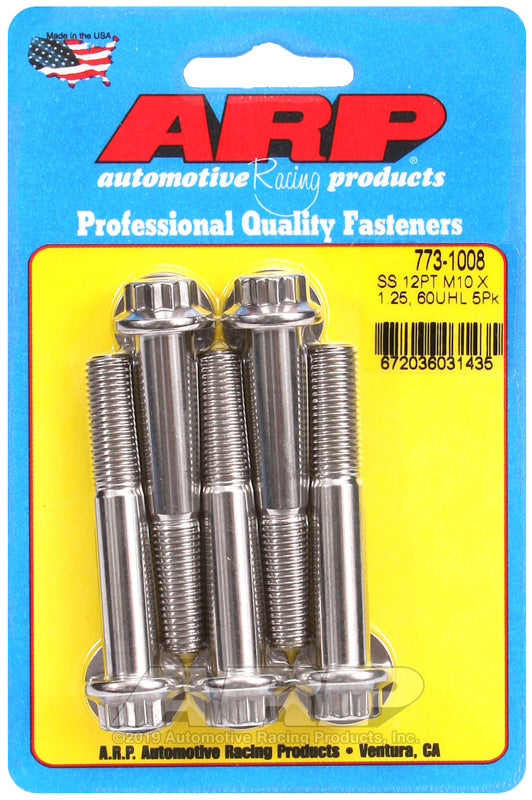 ARP 773-1008 M10 X 1.25 X 60 12PT SS Bolts