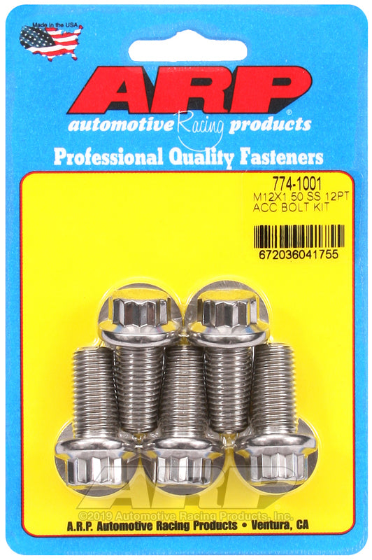 ARP 774-1001 M12 X 1.50 X 25 12PT SS Bolts