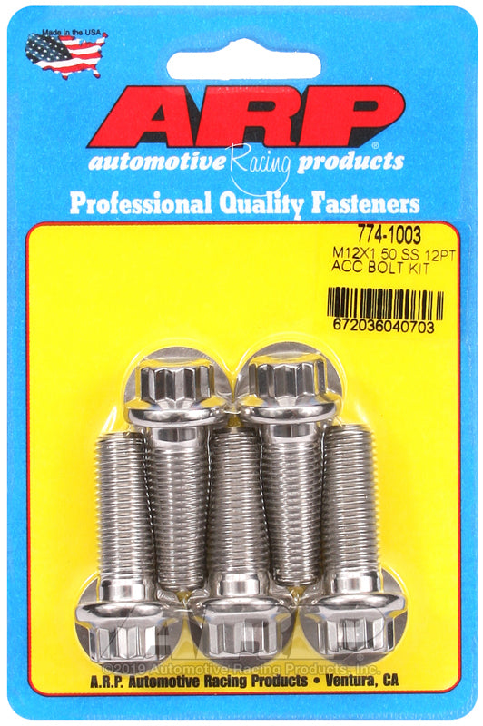 ARP 774-1003 M12 X 1.50 X 35 12PT SS Bolts