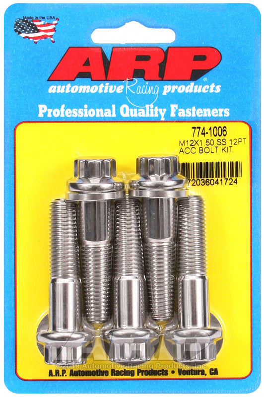 ARP 774-1006 M12 X 1.50 X 50 12PT SS Bolts