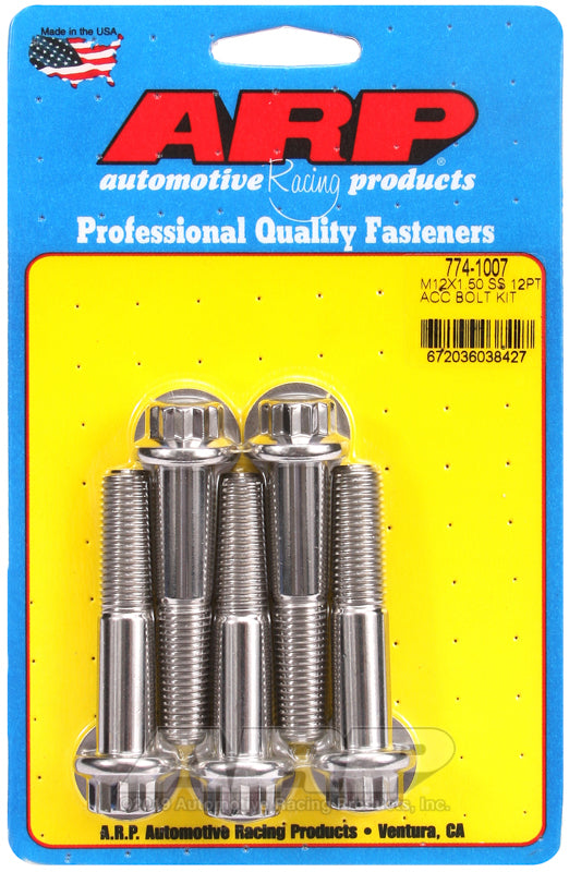 ARP 774-1007 M12 X 1.50 X 60 12PT SS Bolts