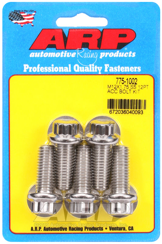 ARP 775-1002 M12 X 1.75 X 30 12PT SS Bolts