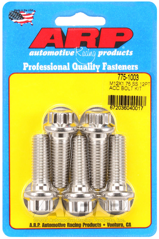 ARP 775-1003 M12 X 1.75 X 35 12PT SS Bolts