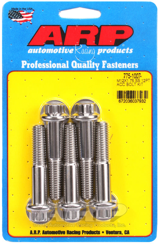 ARP 775-1007 M12 X 1.75 X 60 12PT SS Bolts