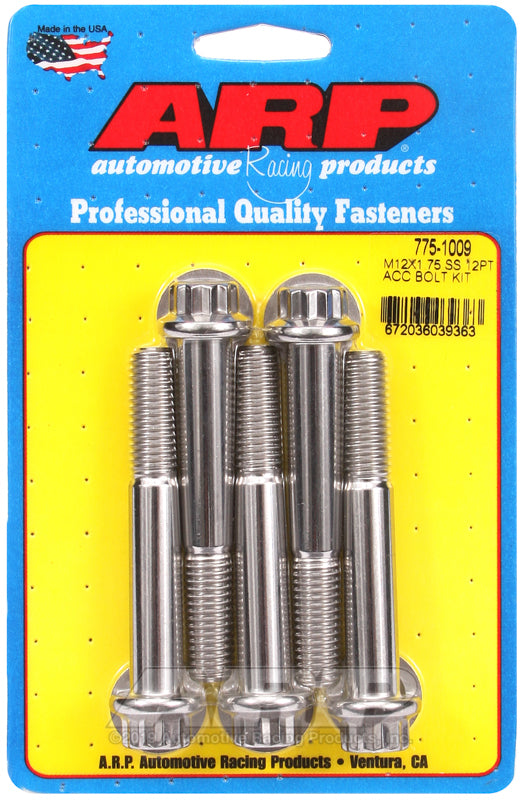 ARP 775-1009 M12 X 1.75 X 80 12PT SS Bolts