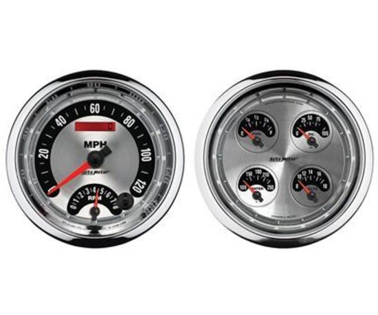 AutoMeter AU1205 American Muscle 5" Quad Gauge & Tach/Speedo Combo Kit