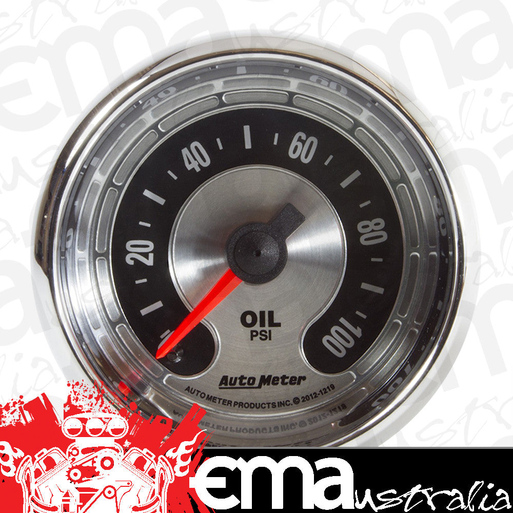 AutoMeter 1219 2-1/16" OIL PRESSURE, 0-100 PSI, AMERICAN MUSCLE