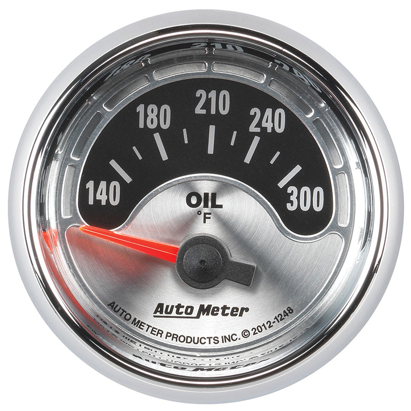 AutoMeter AU1248 American Muscle Oil Temperature Gauge 2-1/16" Short Sweep Elec 140-300????F