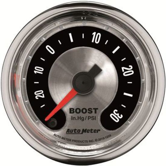 AutoMeter AU1259 American Muscle Boost Gauge 2-1/16" Full Sweep Elec 0-30 PSI