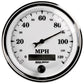 AutoMeter AU1287 Old Tyme White II Speedometer 3-3/8" In-Dash Programmable 0-120 MPH