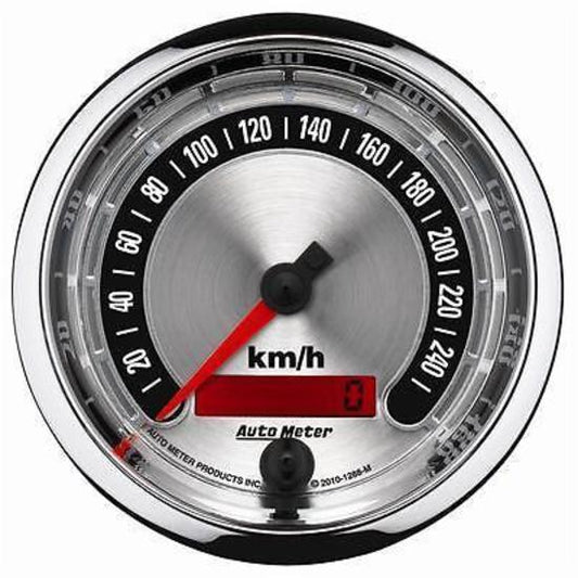 AutoMeter AU1288-M American Muscle 3-3/8" Elec In-Dash Speedo 0-260 KPH