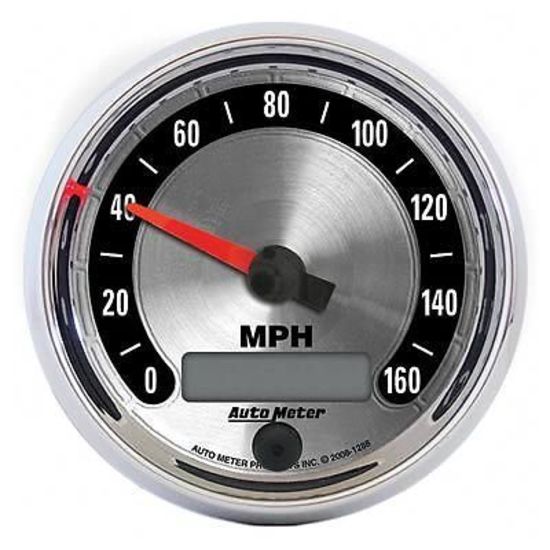 AutoMeter AU1288 American Muscle 3-3/8" Elec In-Dash Speedo 0-160 MPH