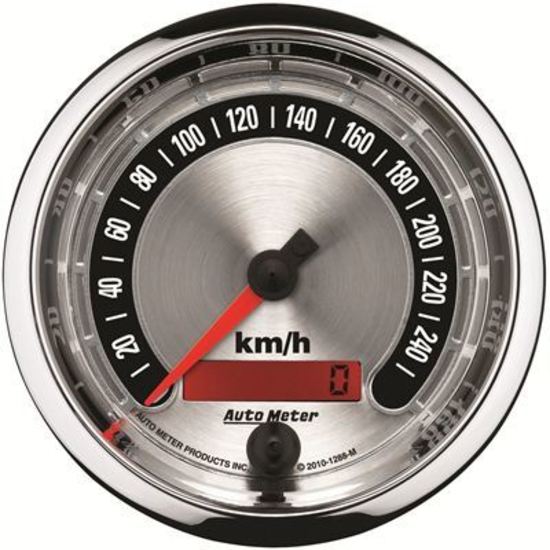 AutoMeter AU1288M Speedometer American Muscle 0-280 Kmh 3-3/8" Analog Electrical