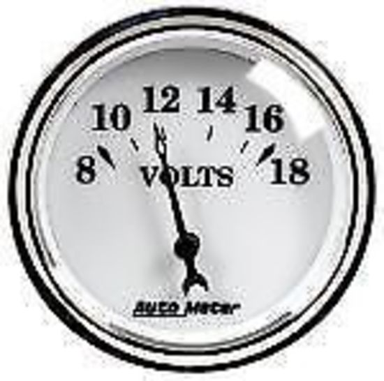 AutoMeter 1292 2-1/16" VOLTMETER, 8-18V, OLD-TYME WHITE II