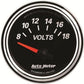 AutoMeter AU1293 Designer Black II Voltmeter Gauge 2-1/16" Short Sweep Elec 8-18 Volts