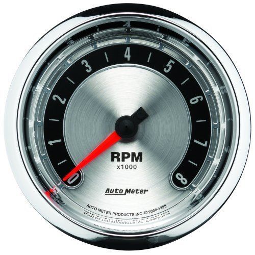 AutoMeter AU1298 American Muscle 3-3/8" Elec In-Dash Tachometer 0-8000 RPM
