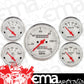 AutoMeter AU1300 Arctic White Gauges Mech Speedo Fuel Water Temp Oil Pres Volts