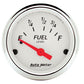 AutoMeter AU1316 Arctic White Fuel Level Gauge 2-1/16" Short Sweep Elec Ford 73 OHMS Empty/8-12 OHMS Full