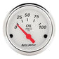 AutoMeter AU1327 Arctic White 2-1/16" Elecal Oil Pressure Gauge 0-100 PSI