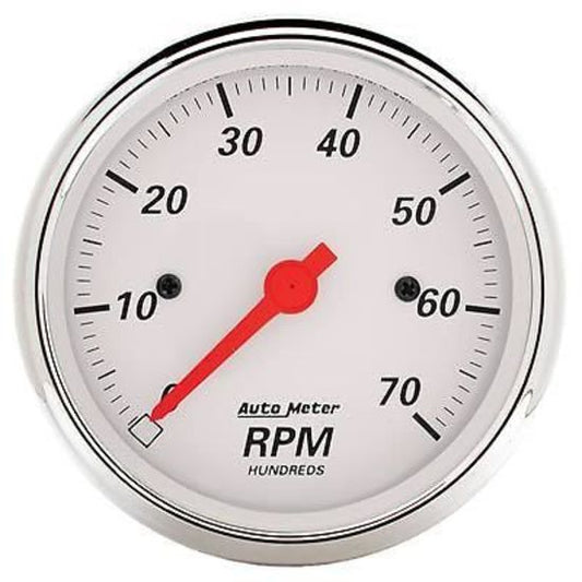 AutoMeter AU1398 Arctic White Tachometer 7000RPM 3-1/8"