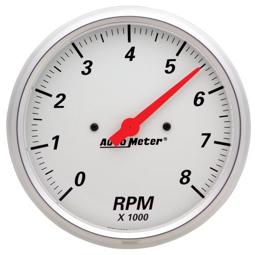 AutoMeter AU1399 Arctic White Tachometer 5" In-Dash Elec 0-8000 RPM