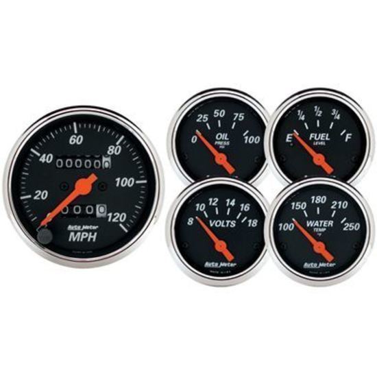 AutoMeter AU1420 Designer Black 5 Pc Kit Box W
